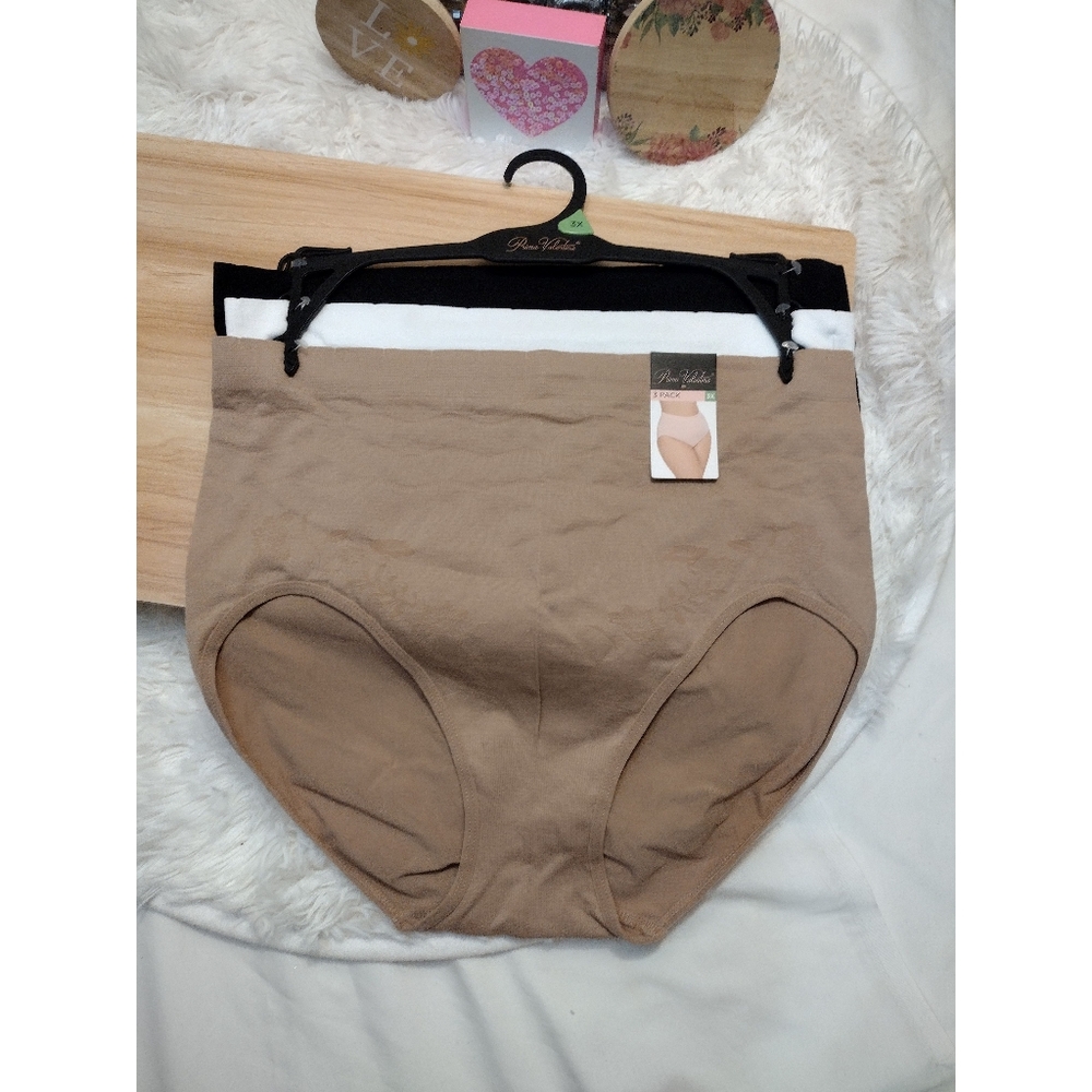 Prima Valentina 3-Pack Seamless high waisted Women's Panties Plus Size 3X 🆕